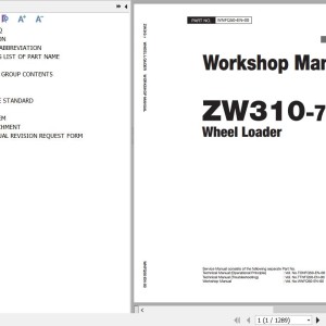 Hitachi ZW310-7 Workshop Manual WNFQ50-EN-00(20220729)