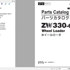 Hitachi ZW330-6 Parts Catalog PNGE60-1-2