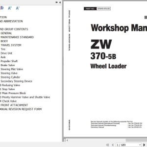 Hitachi ZW370-5B Workshop Manual WNHE-EN-00(20220419)