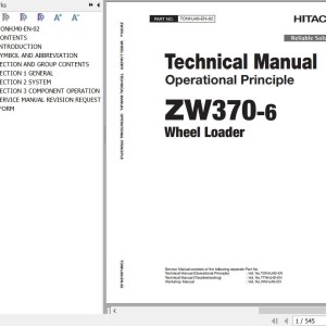 Hitachi ZW370-6 Technical Manual Operational Principle TONHJ40-EN-02