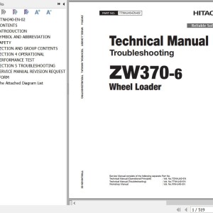 Hitachi ZW370-6 Technical Manual Troubleshooting TTNHJ40-EN-02