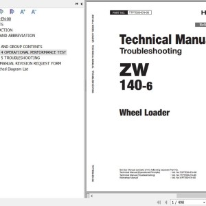 Hitachi ZW550-6 Technical Manual Troubleshooting TTPTE60-EN-00