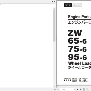 Hitachi ZW65-6 75-6 95-6 Deutz TD2.9L4 Engine Parts Catalog PPSY50-EG1-1