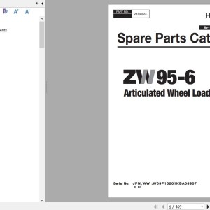 Hitachi ZW95-6C Spare Parts Catalog 23134923