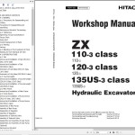 Hitachi ZX110-3 ZX120-3 ZX135US-3 Workshop Manual W1R7-E-00