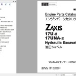 Hitachi ZX17U-2 ZX17UNA-2 Yanmar 3TNV70-XHB Engine Parts Catalog 3TNV70-XHB-1