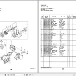 Hitachi ZX17U-5N Yanmar 3TNV74F-SPHB Engine Parts Catalog PABC60-EG1-1