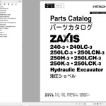 Hitachi ZX240-3G to ZX260LCH-3G Parts Catalog