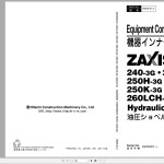Hitachi ZX240-3G to ZX260LCH-3G Parts Catalog