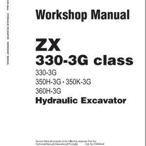 Hitachi ZX330-3 Operators Parts Technical and Workshop Manual