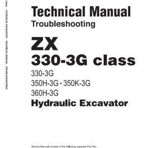 Hitachi ZX330-3G to ZX360H-3G Technical Manual