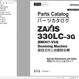 Hitachi ZX330LC-3G Parts Catalog EN JP