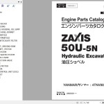 Hitachi ZX50U-5N Yanmar 4TNV88C-PHB Engine Parts Catalog PAED-EG1-1