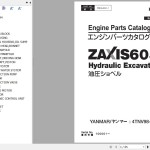 Hitachi ZX60-5G Yanmar 4TNV98-AVHBW Engine Parts Catalog PDEG-EG1-1