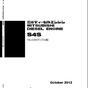 Hitachi ZX80-GI Mitsubishi S4S Engine Parts catalog 98615-TE100