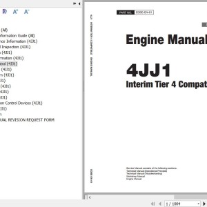 Isuzu 4JJ1 Interim Tier 4 Compatible Engine Manual EDBE-EN-01