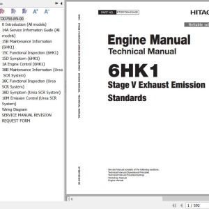 Isuzu 6HK1 Stage V Exhaust Emission Standards Technical Manual ETDD750-EN-00
