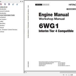 Isuzu 6WG1 Interim Tier 4 Compatible Workshop Manual EWJBA-EN-00