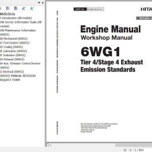 Isuzu 6WG1 Tier 4 Compatible Workshop Manual EWJBK40-EN-01