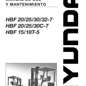 Hyundai HBF 5 & 7 Operators Manual ES