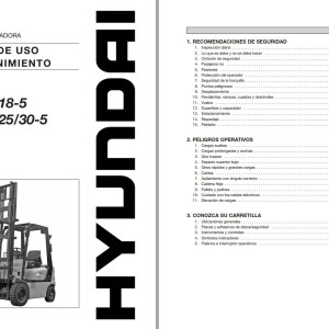 Hyundai HDF 15-5 to HDF 30-5 Operators Manual ES