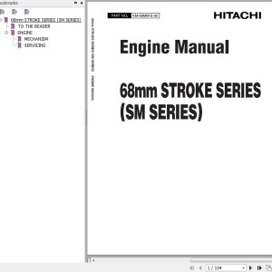 Hitachi EX8-2B HX64B-2 KOBUTA Z442-B(E) Z482-B(E) D662-B(E) D722-B(E) Diesel Engine Manual KM-68MM-E-00