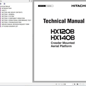 Hitachi HX120B HX140B Technical Manual T1L5E-00