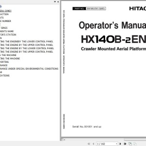 Hitachi HX140B-2EN Operator's Manual EM1M5-EN1-3(MD)