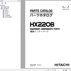 Hitachi HX220B Parts Catalog