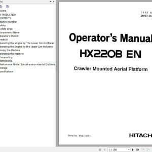 Hitachi HX220BEN Operator's Manual EM1ET-EN1-1