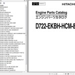 Hitachi HX64B-2 KOBUTA D722-EKBH-HCM-8 Engine Parts Catalog P1M6-EG1-1