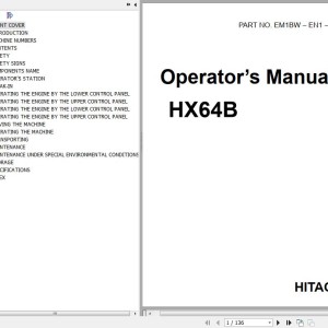 Hitachi HX64B Operator's Manual EM1BW-EN1-1