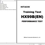 Hitachi HX99B(EN) Training Text Performance Test TTLA0495