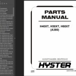 Hyster A380 H40XT H50XT H60XT Parts Manual 4150962