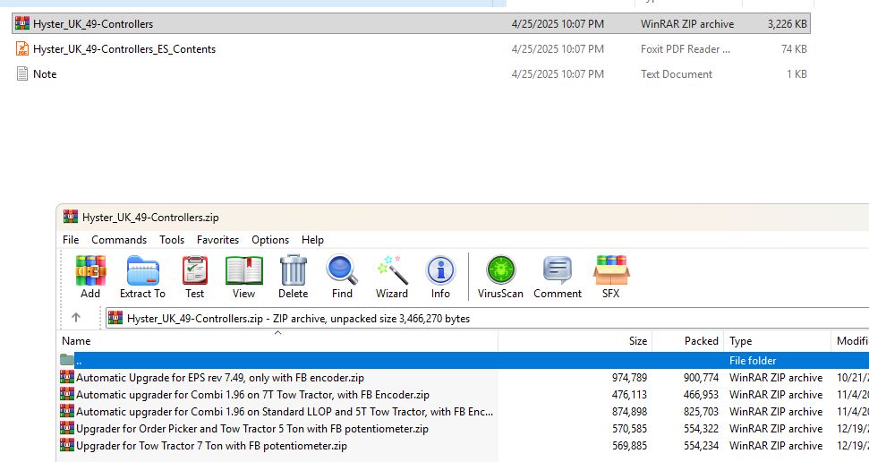 Hyster Controller Flash Files .Hex 2025_2