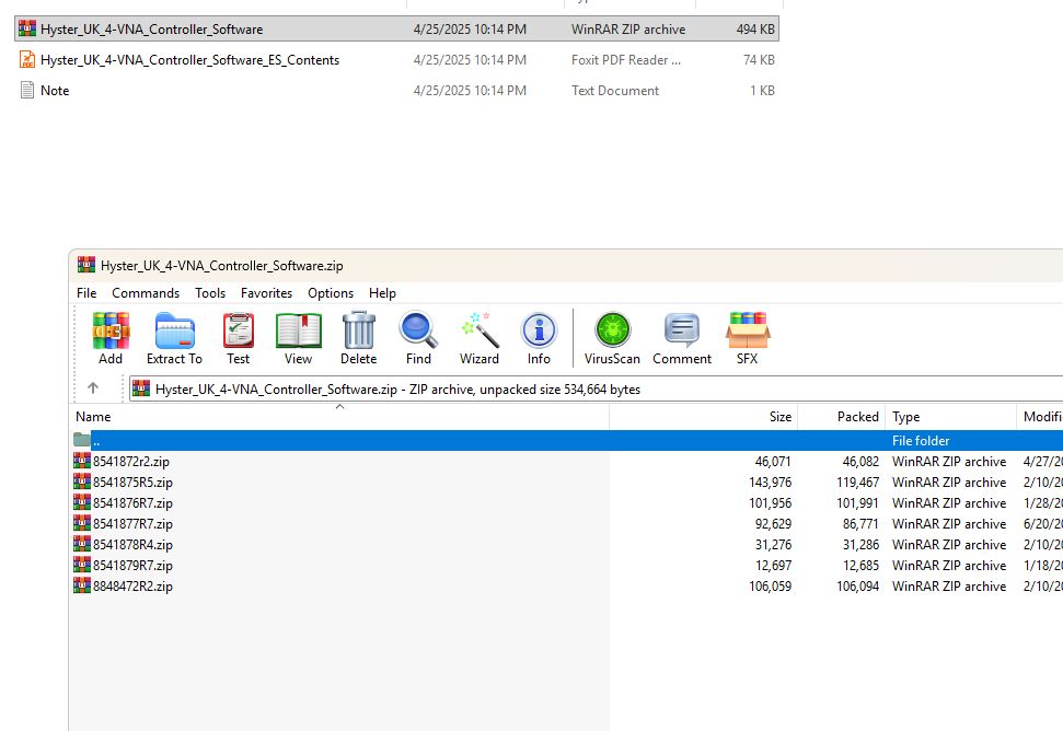 Hyster Controller Flash Files .Hex 2025_3