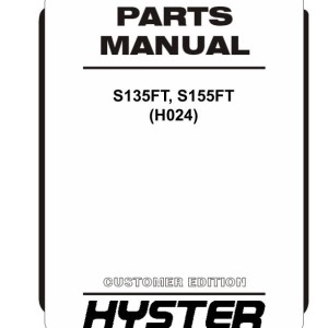 Hyster H024 S135FT S155FT Parts Catalog 4321082 02-2024