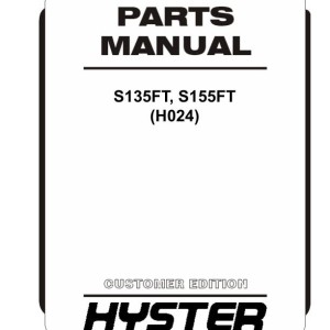 Hyster H024 S135FT S155FT Parts Catalog 4321082 05-2024