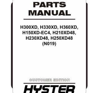 Hyster N019 H150 to H360 Parts Catalog 4268222 03-2024