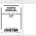 Hyster Forklift UK-EU 64 GB PDF Parts Catalog