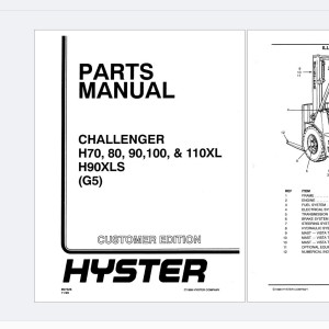 Hyster H70XL-H110XL H90XLS G0005 Parts Catalog PDF 897526