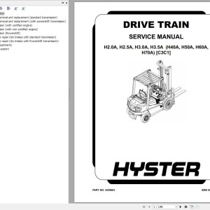 Hyster C3C1 H2.0A H2.5A H3.0A H3.5A Service Manual