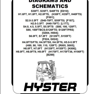 Hyster S30F to H9.0FT Diagram And Schematics 4053150