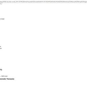 Hyundai Automotive Sonata 2010-2012 YF G 2.4 GDI Workshop Manuals Wiring Diagrams