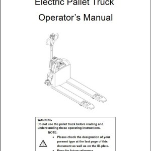 Hyundai 12EP-XB Electric Pallet Truck Operation Manual