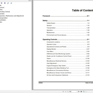 Hyundai HX800L Excavator Operation Manual