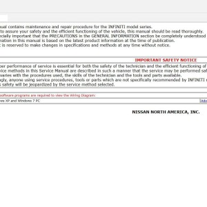 Infiniti QX50 J55 2021-2026 Automobile Service Manual Wiring Diagrams