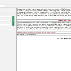 Infiniti QX50 J55 2023-2025 Automobile Service Manual Wiring Diagrams