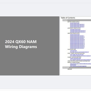 INFINITI Automotive QX60 2024-2025 Electrical Wiring Diagram