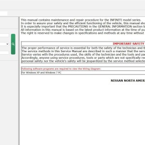 Infiniti QX60 L51 2022-2026 Automobile Parts Service Manual Wiring Diagrams